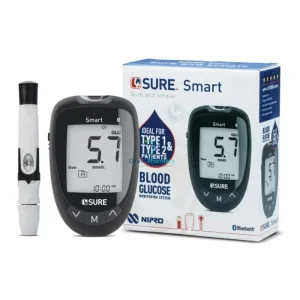 4Sure Smart Blood Glucose Monitor   10 4Sure Blood Glucose Test Strips