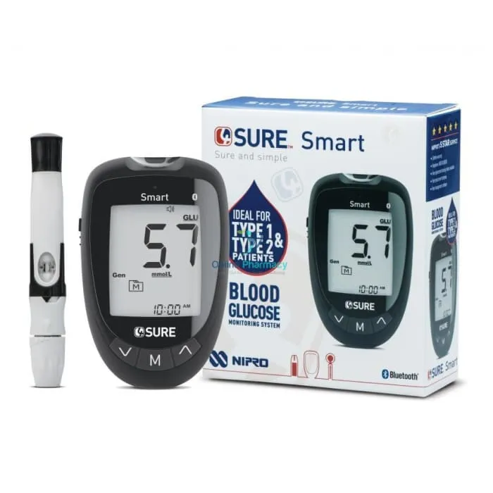 4Sure Smart Blood Glucose Monitor   10 4Sure Blood Glucose Test Strips