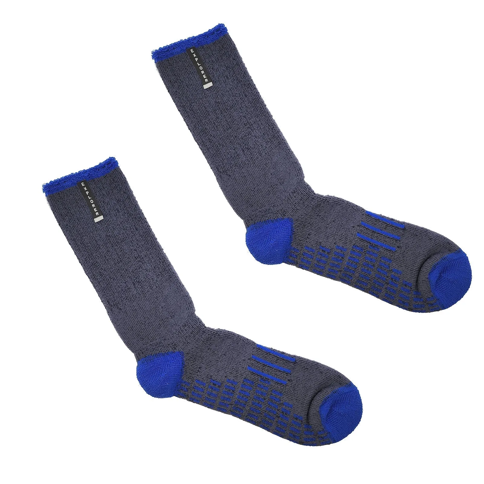 6 Pair Bonds Explorer Extreme Impact Crew Mens Thick Wool Socks Navy SZSC2W Bulk