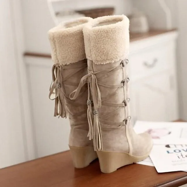 Casual Knee High Suede Boots with Heel for Women | Perfect for Casual Days