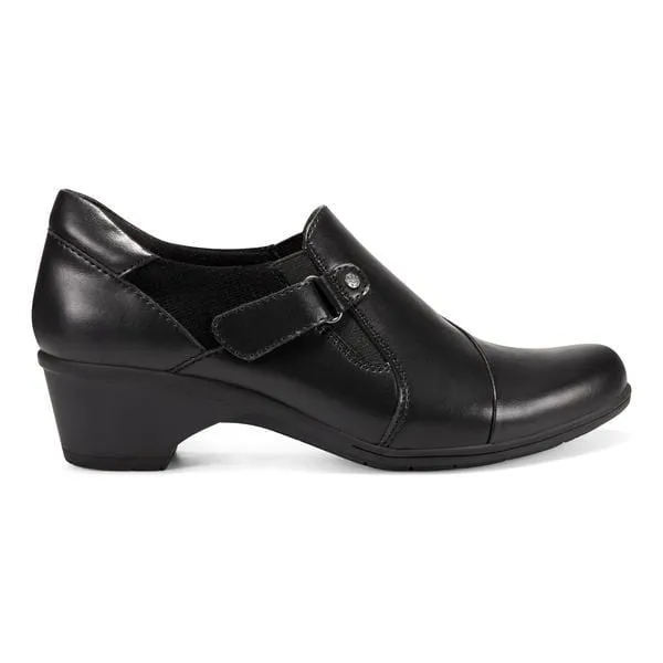 Earth Women's Gayle Heeled Loafers- Black