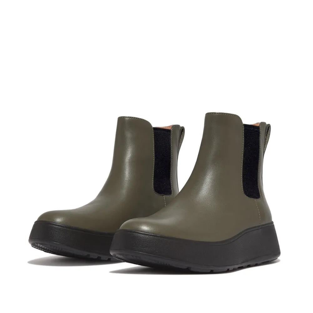 Fitflop F-Mode Flatform Chelsea Boots Deep Olive
