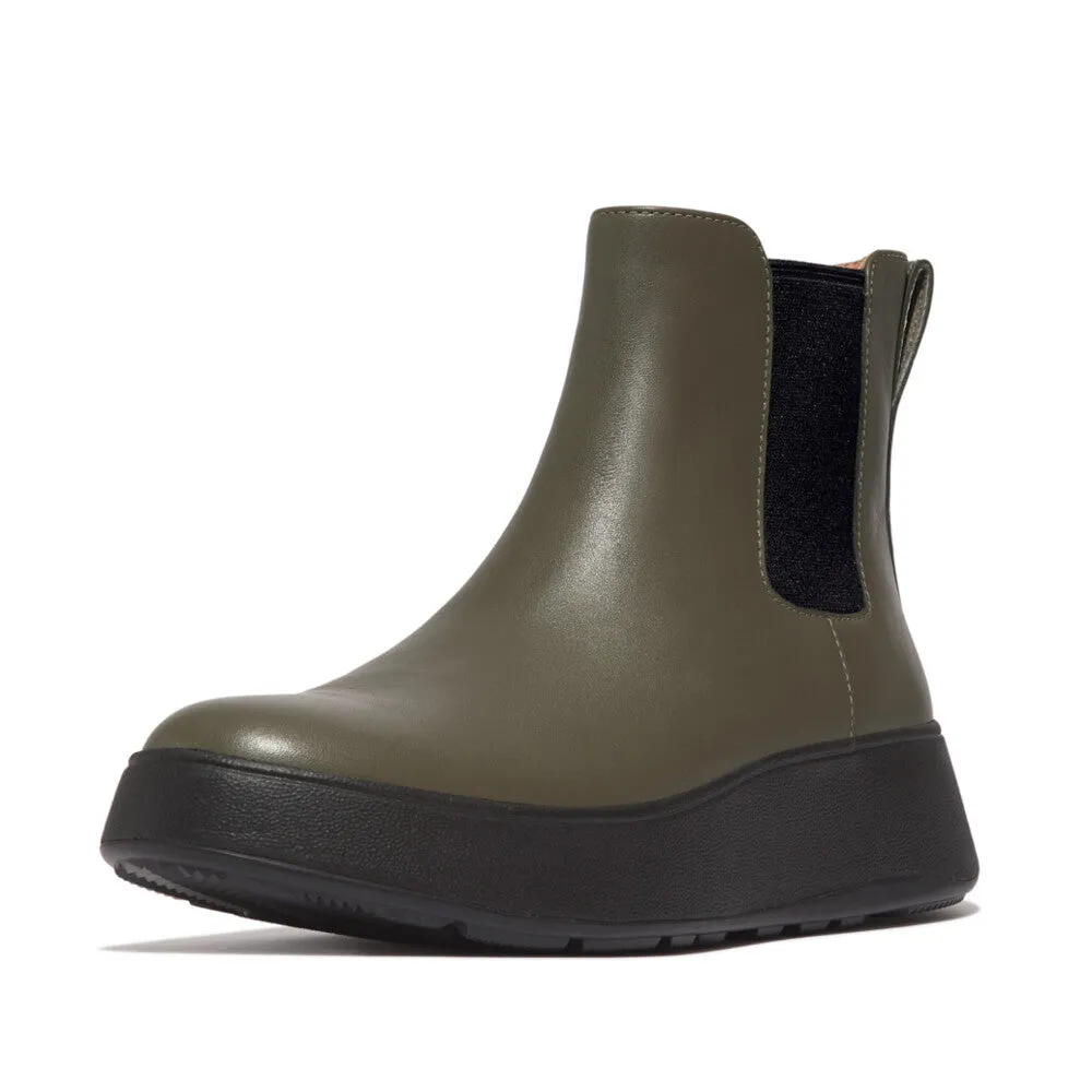 Fitflop F-Mode Flatform Chelsea Boots Deep Olive