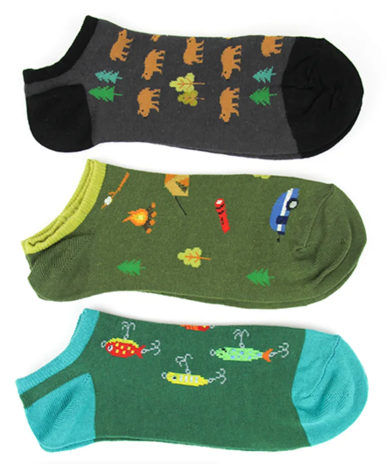 Men's 3 Pair Outdoor No-Show Socks