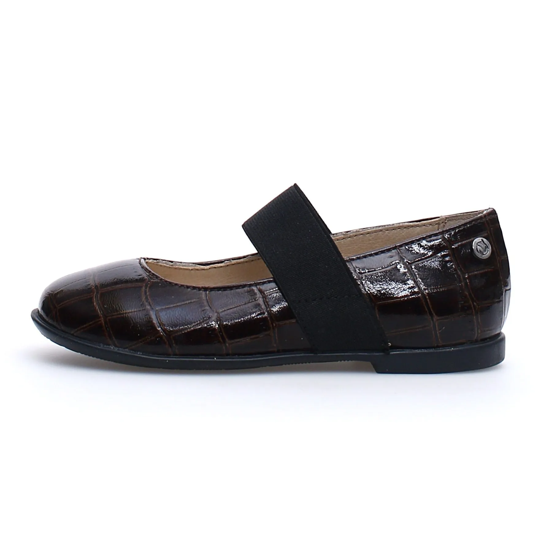 Naturino Girl's Biella Flat Shoes - Dark Brown