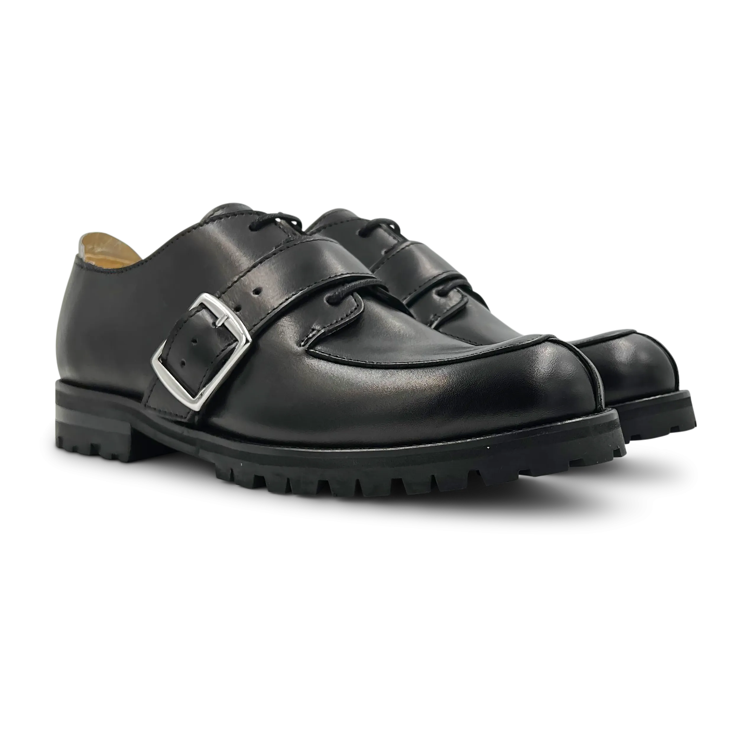 Overstrap shoe in Princess Black