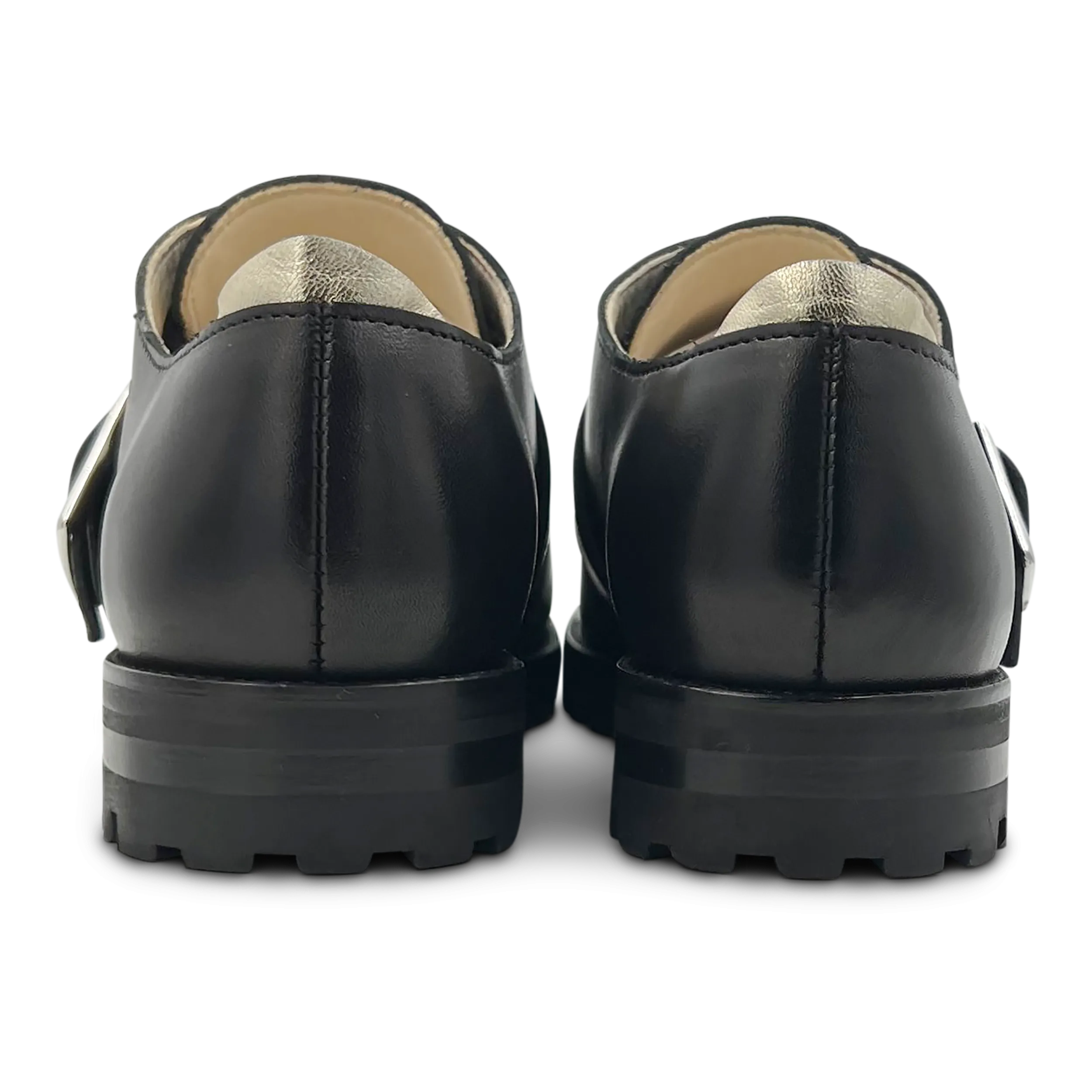 Overstrap shoe in Princess Black