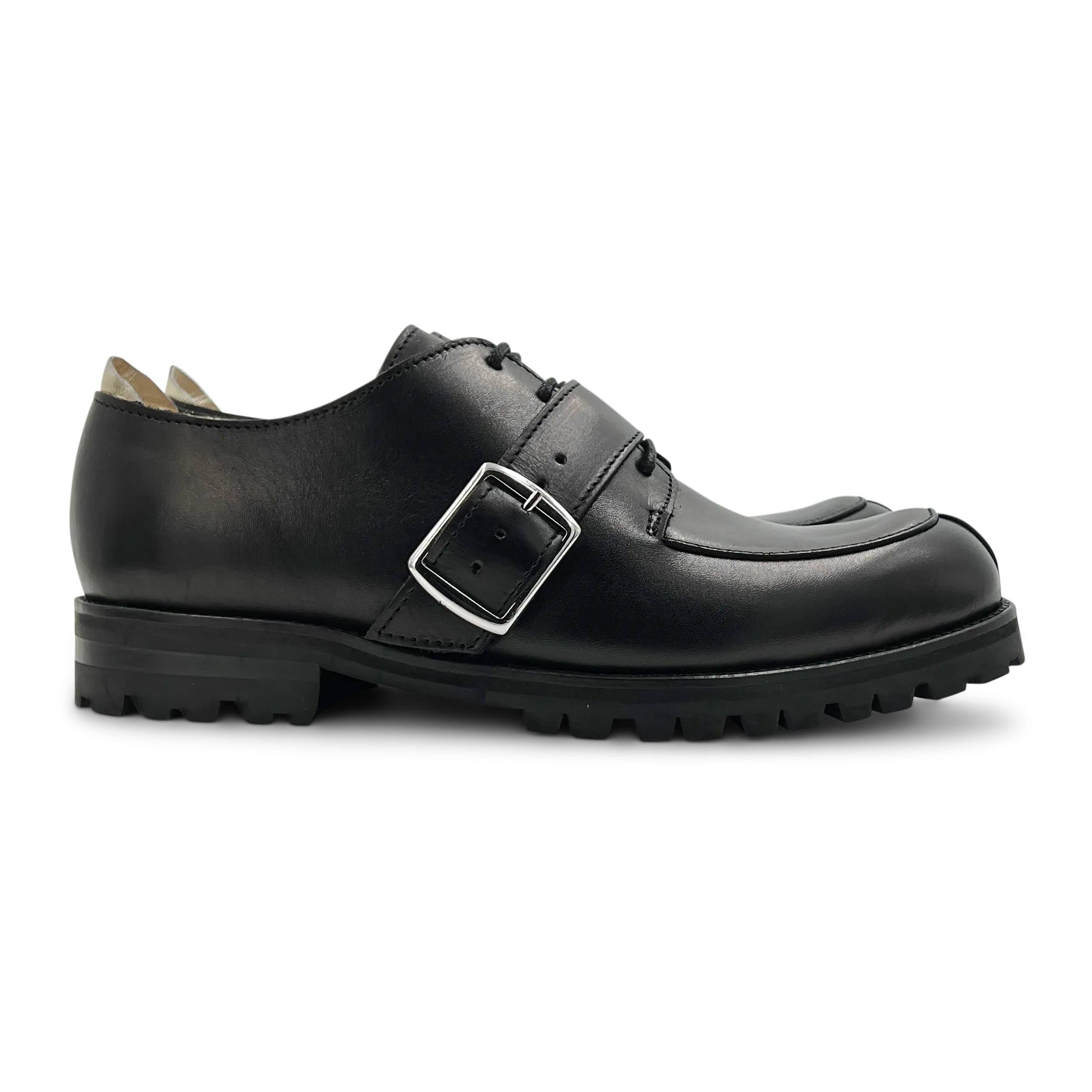 Overstrap shoe in Princess Black
