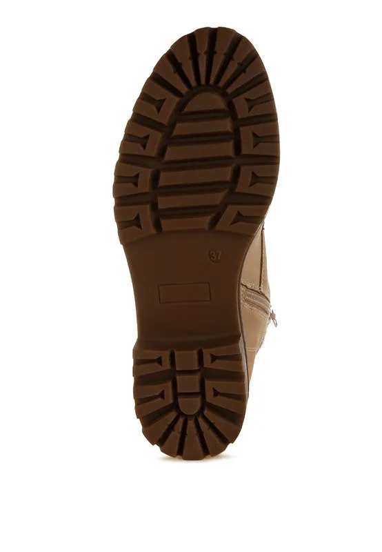 Rag Company Mahisha Knitted Collar Zip-Up Hiker Boots