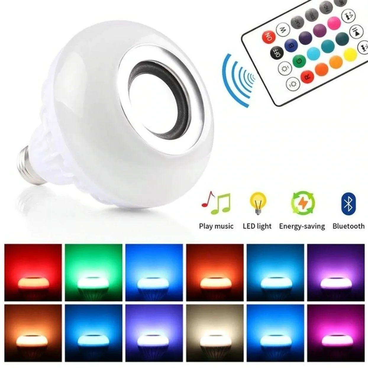 Remote Control 12W LED Wi-Fi Bluetooth Speaker Light Bulb