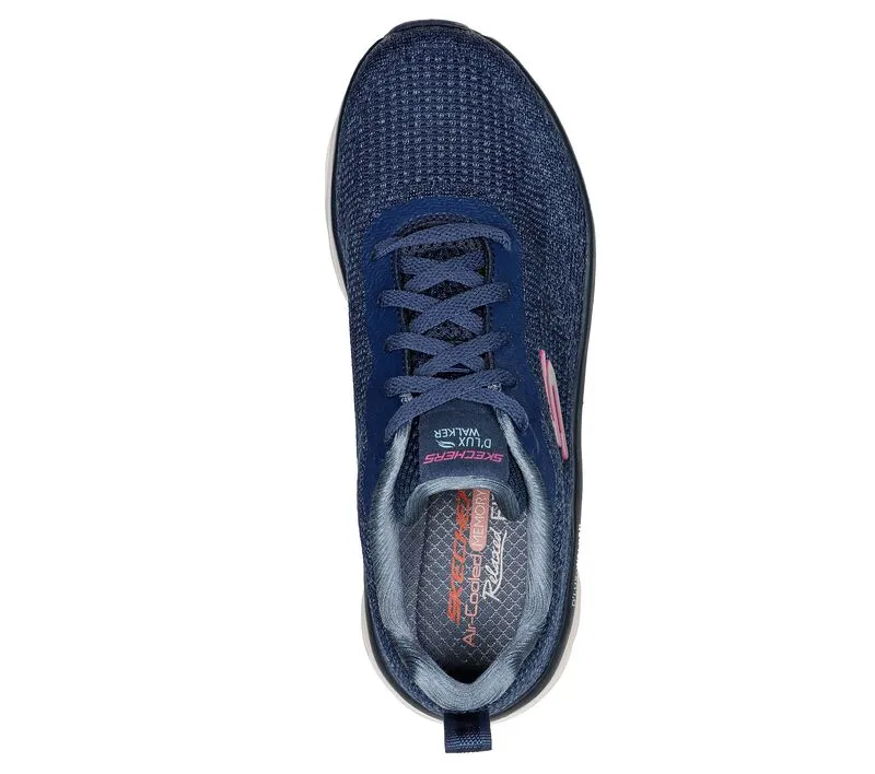Skechers Relaxed Fit: D'Lux Walker Daily Beauty Navy Fashion Cushioned Sneakers