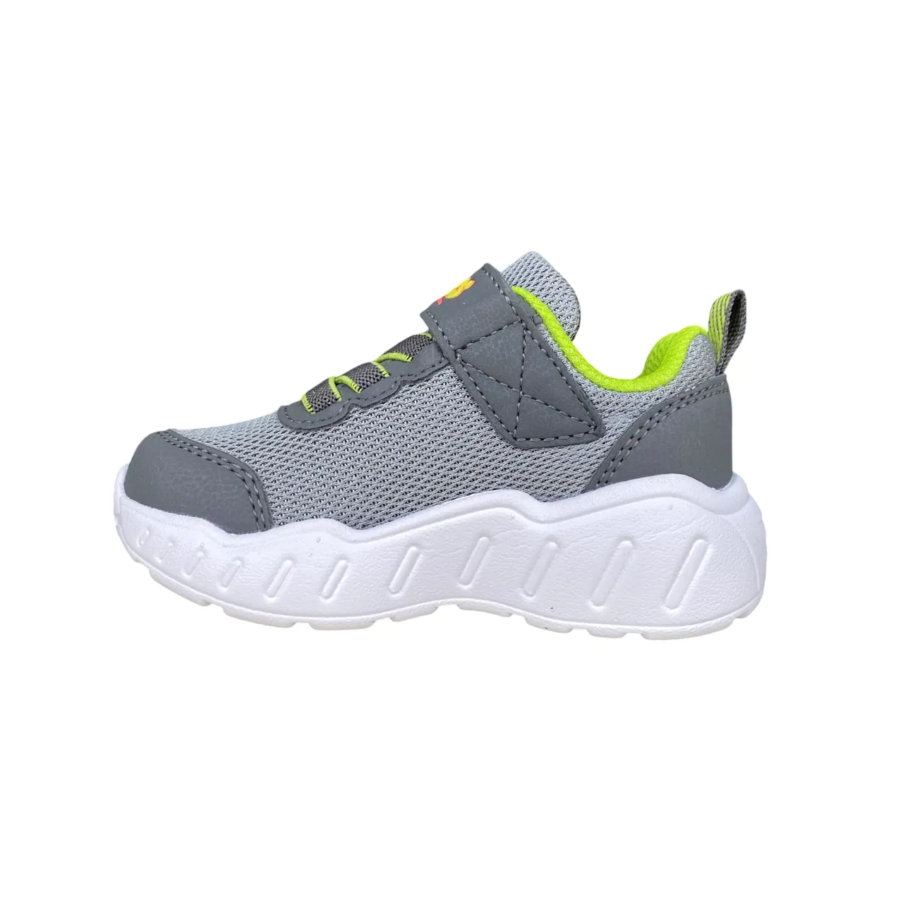 Skechers scarpa da ginnastica da bambino con laccio elastico e velcro Play Scene 407312/CCLM grigio-verde