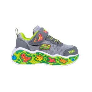 Skechers scarpa da ginnastica da bambino con laccio elastico e velcro Play Scene 407312/CCLM grigio-verde