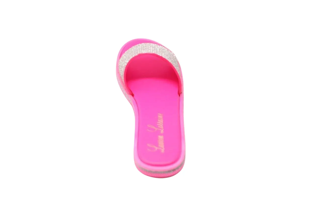 STACY 2 FLAT WITH FABRIC LINING AND RHINESTONE EMBELLISHMENTS