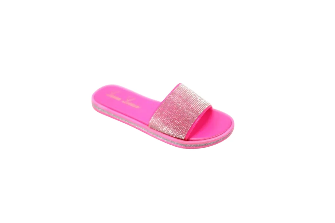 STACY 2 FLAT WITH FABRIC LINING AND RHINESTONE EMBELLISHMENTS