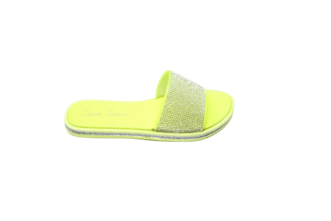 STACY 2 FLAT WITH FABRIC LINING AND RHINESTONE EMBELLISHMENTS