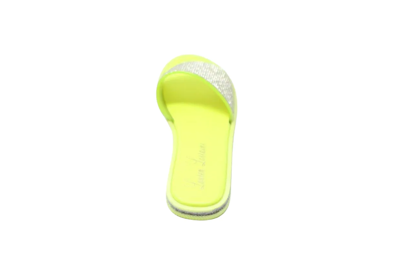 STACY 2 FLAT WITH FABRIC LINING AND RHINESTONE EMBELLISHMENTS