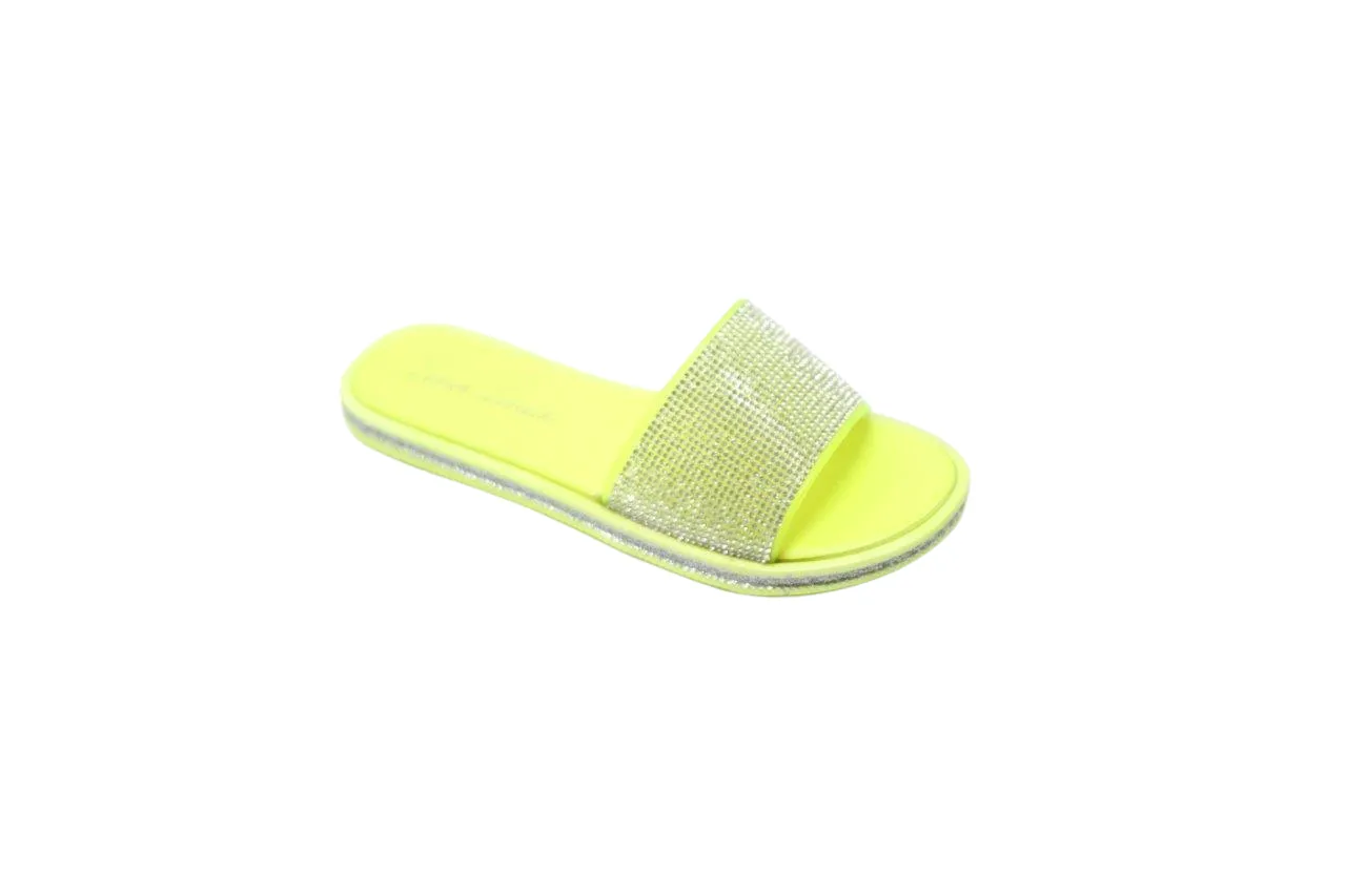 STACY 2 FLAT WITH FABRIC LINING AND RHINESTONE EMBELLISHMENTS