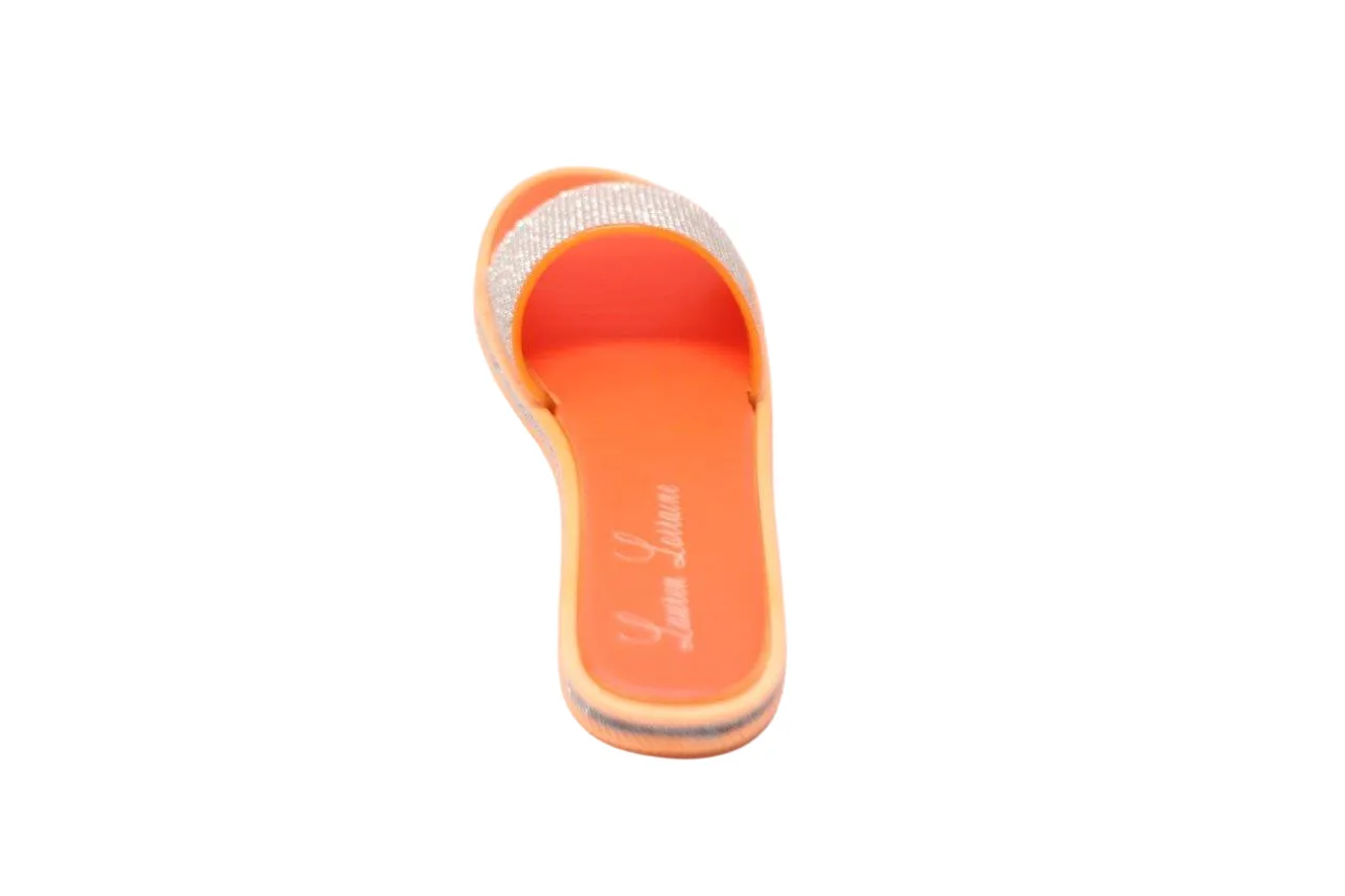 STACY 2 FLAT WITH FABRIC LINING AND RHINESTONE EMBELLISHMENTS
