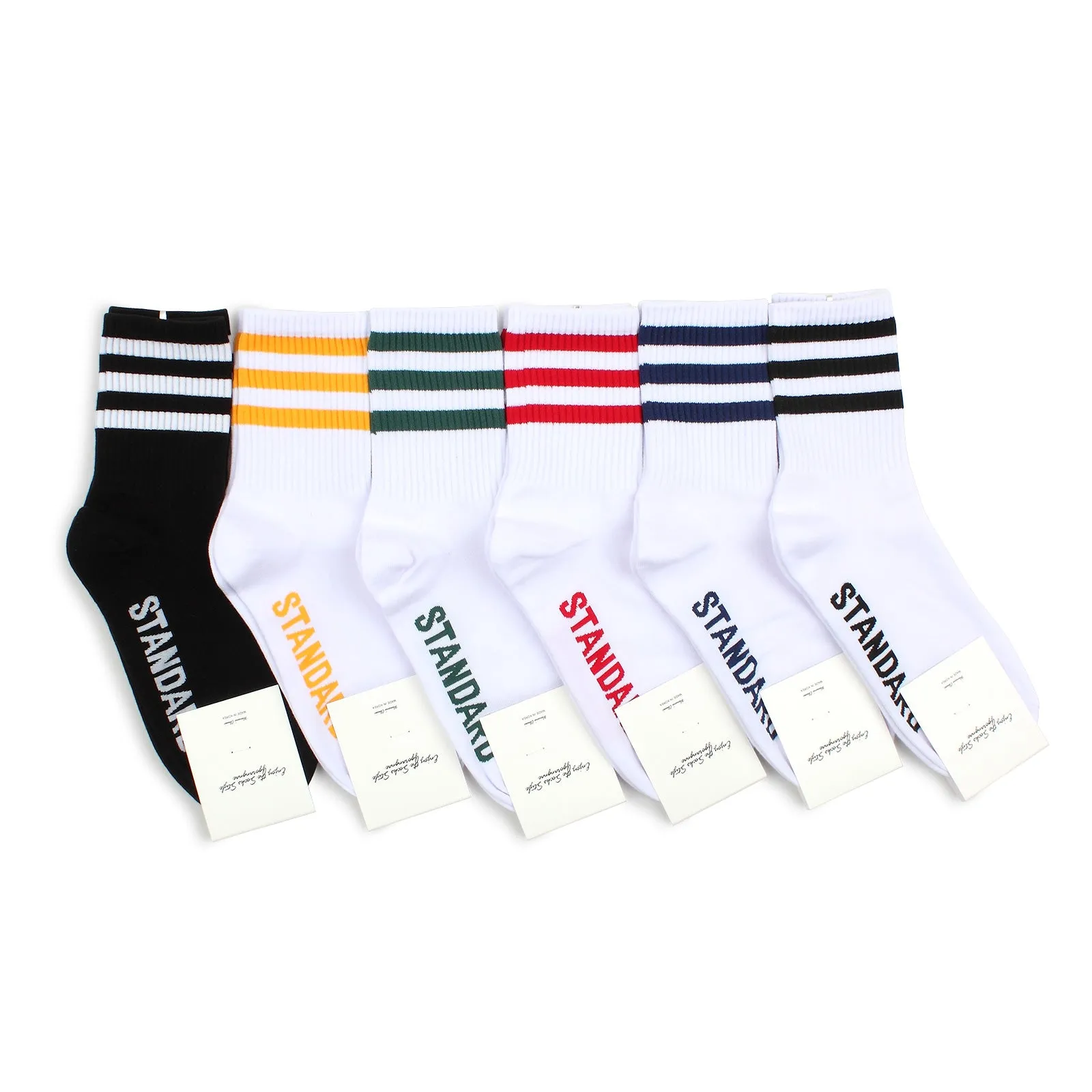 Standard AA Rugby Street Fashion Socks (Crew 6pairs) FE16