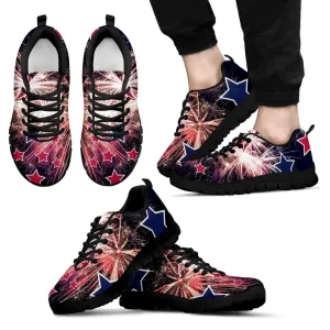 Stars and Fireworks 4th of July Running Sneakers