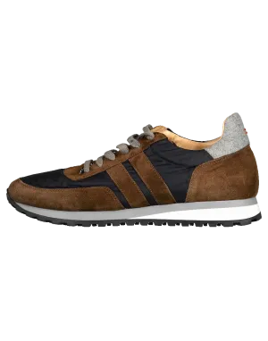 Suede and Nylon Sneakers