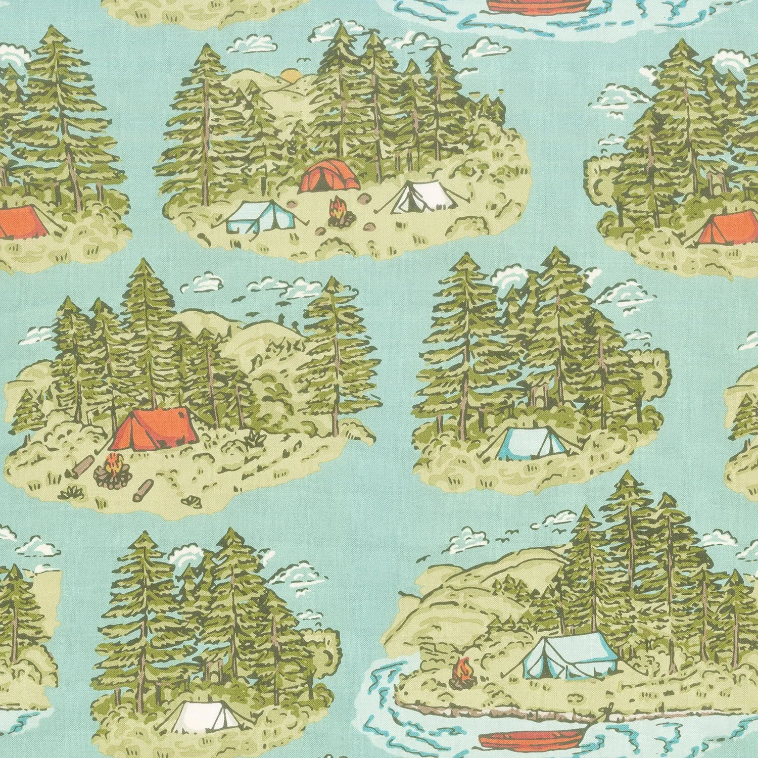 The Great Outdoors - Vintage Camping Sky Yardage