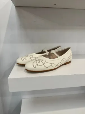 Valencia Cream Elastic Flat