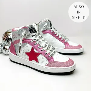 Vintage Havana | Dream High Top Sneakers in Pink Swirl
