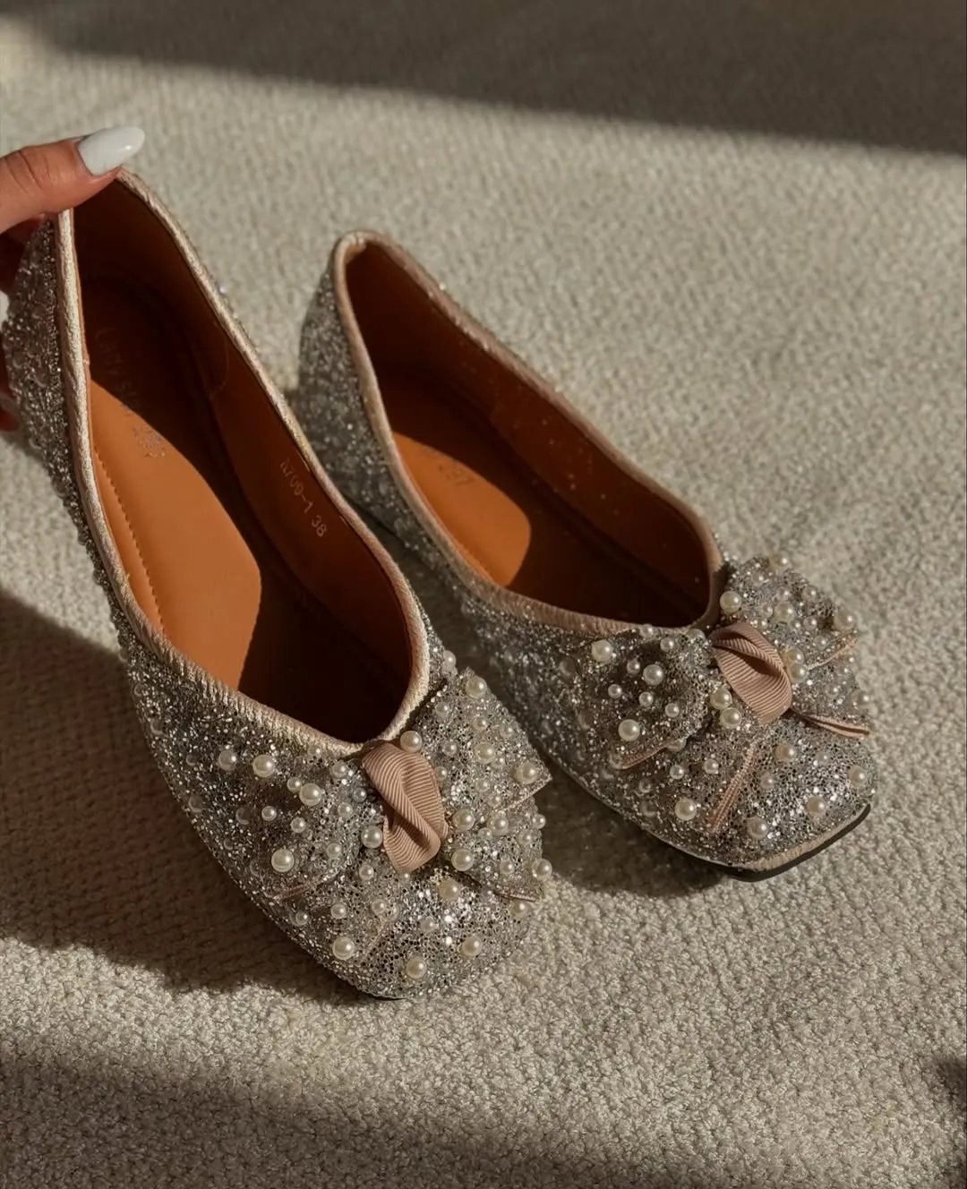 Women's Fashion Pearl Flats